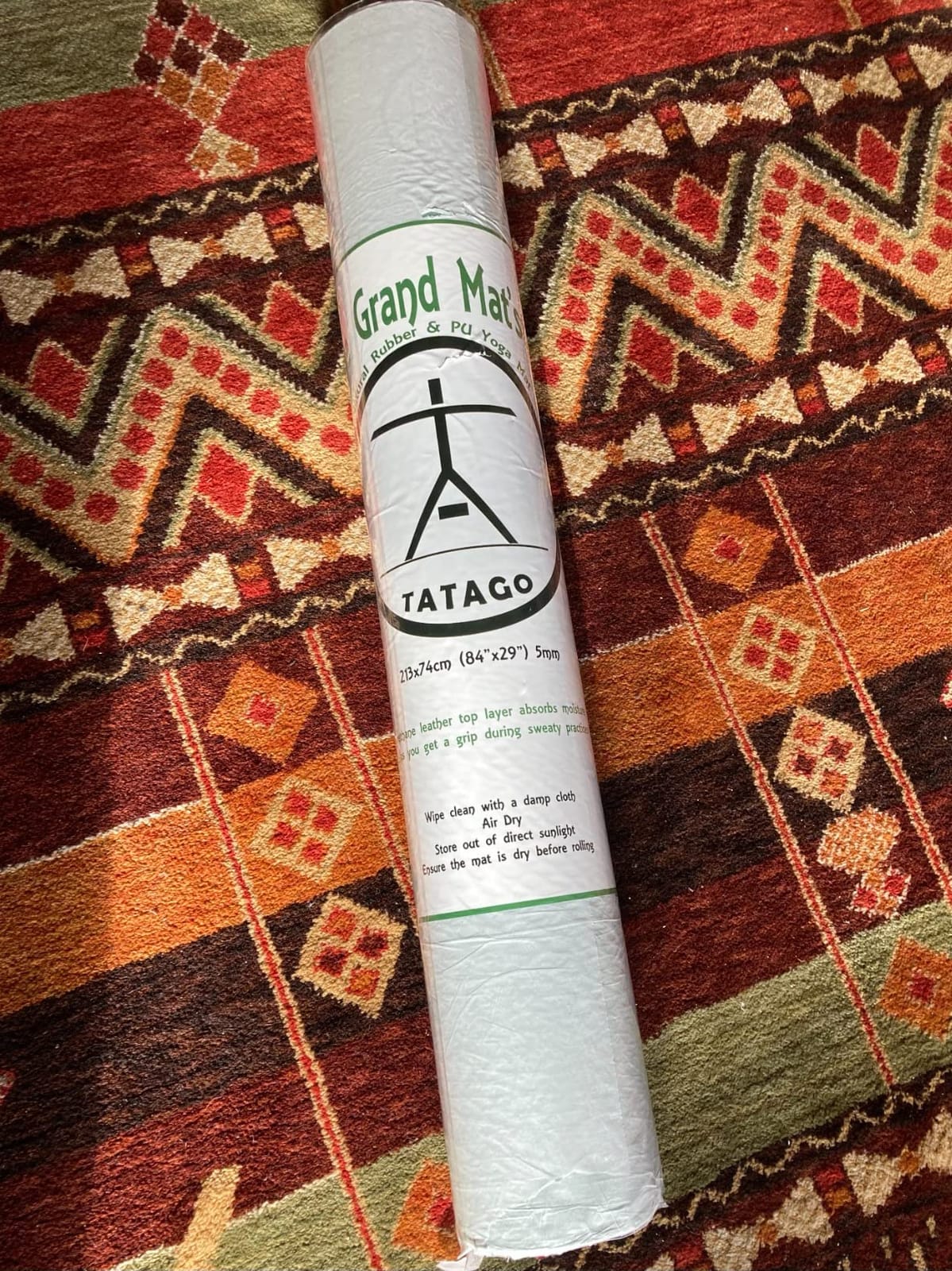 Tatago Hot Yoga Mat Non Slip-Professional Grade Natural Rubber Yoga Mat, Pliates Mat, Stretching Mat or exercise mats for home workout. Nonslip for Hot and Sweaty Classes. Includes Yoga Strap for Carrying and Stretching too. customer photo 1