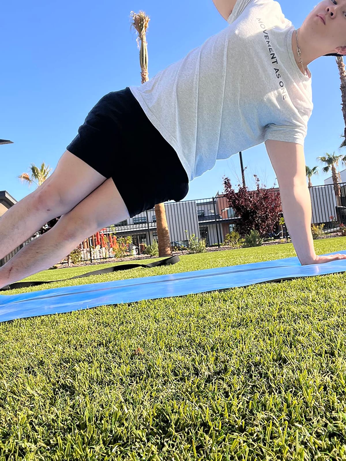 Tatago Hot Yoga Mat Non Slip-Professional Grade Natural Rubber Yoga Mat, Pliates Mat, Stretching Mat or exercise mats for home workout. Nonslip for Hot and Sweaty Classes. Includes Yoga Strap for Carrying and Stretching too. customer photo 2