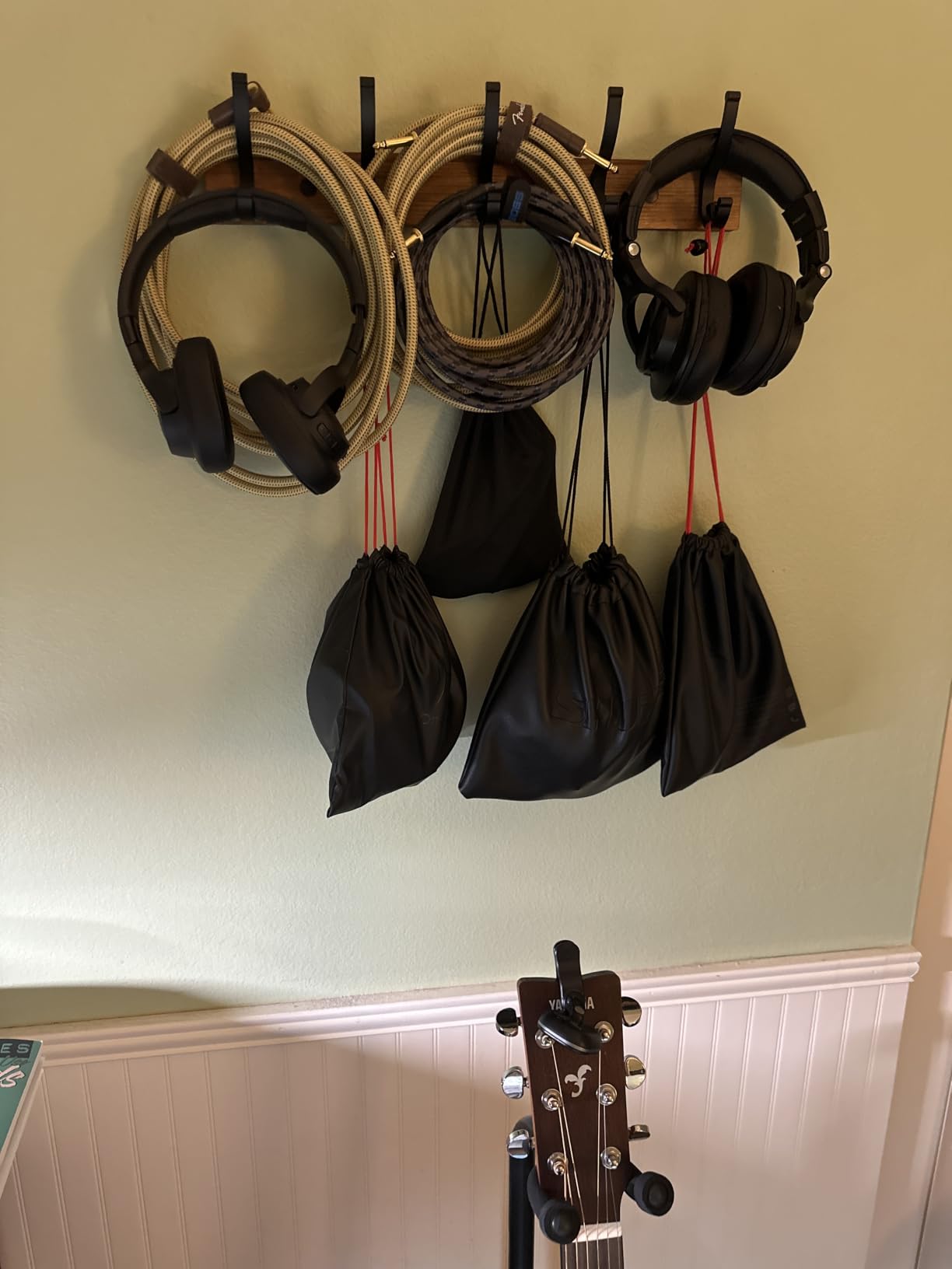 Optish Coat Rack Wall Mount, 16.5 Inches Wood Coat Hooks, Wall Hooks for Hanging, Hat Rack Bag Hanger Key Holder for Wall, Purse Hanger Towel Racks for Bathroom (1Pack, Brown) customer photo 2