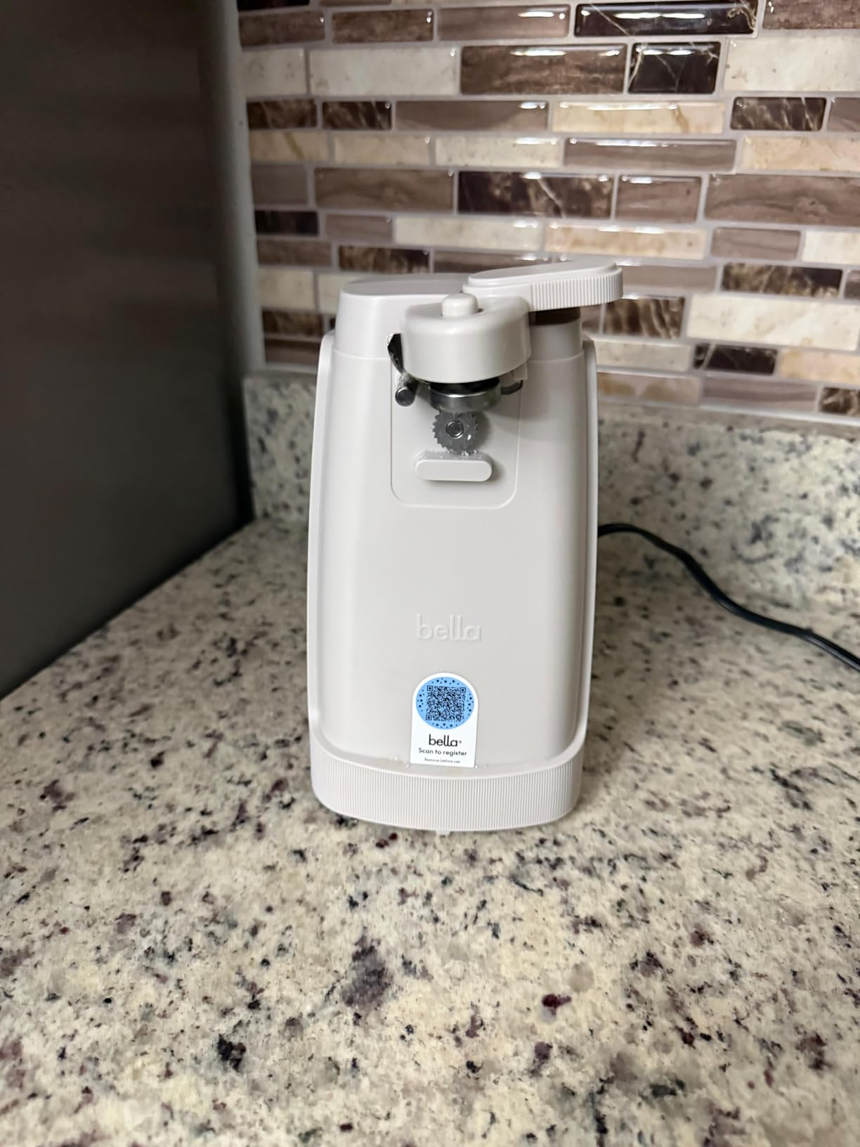Electric Can Opener, Automatic One-Touch, Oatmilk customer photo 2