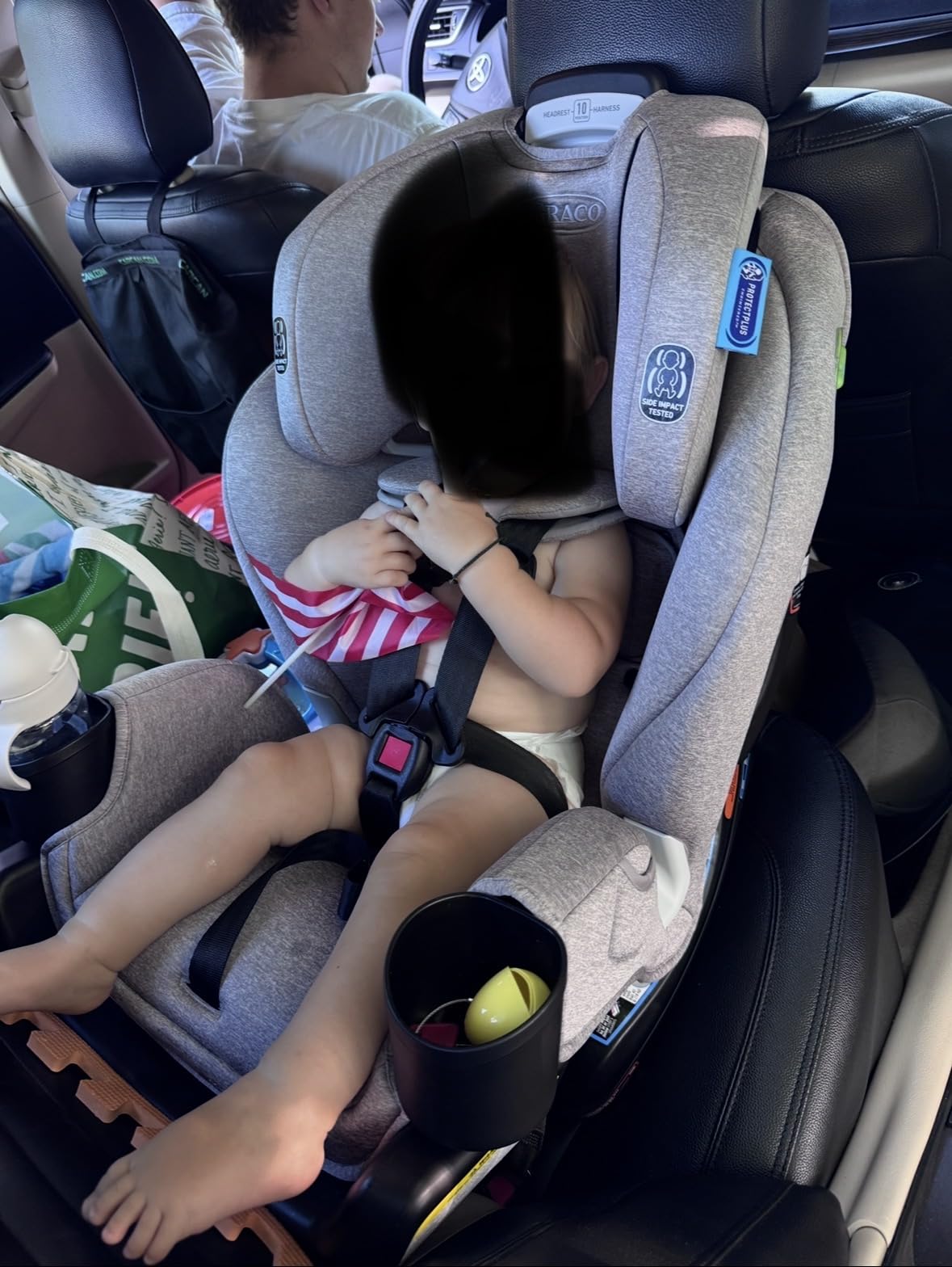 Graco Extend2Fit 3-in-1 Convertible Car Seat, 3 Modes – Rear Facing, Forward Facing Baby Car Seat and Highback Booster Seat, Adjustable Extension Panel for Extra Legroom, Cullen customer photo 2