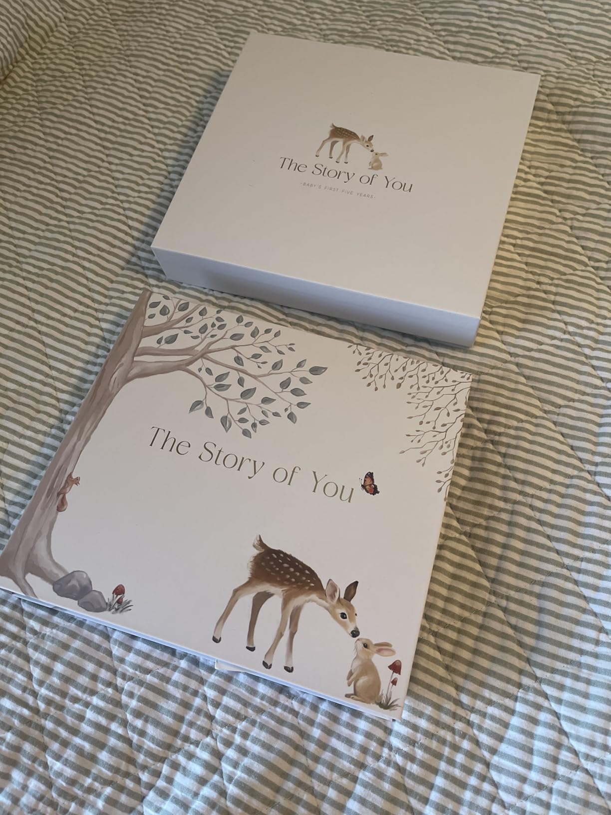 Baby Memory Book for Boy or Girl - First 5 Year Keepsake Album from Pregnancy to Age Five - Baby Book to Record Baby's Milestones and Photos - 1st Gender Neutral Photo Books for Newborn Babies customer photo 2
