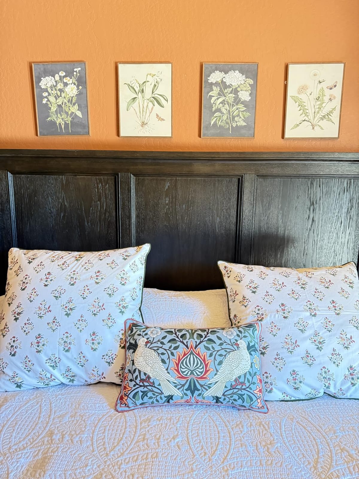 Framed Vintage Botanical Floral Wall Art for Living Room, 4 Piece 12x16 In customer photo 2