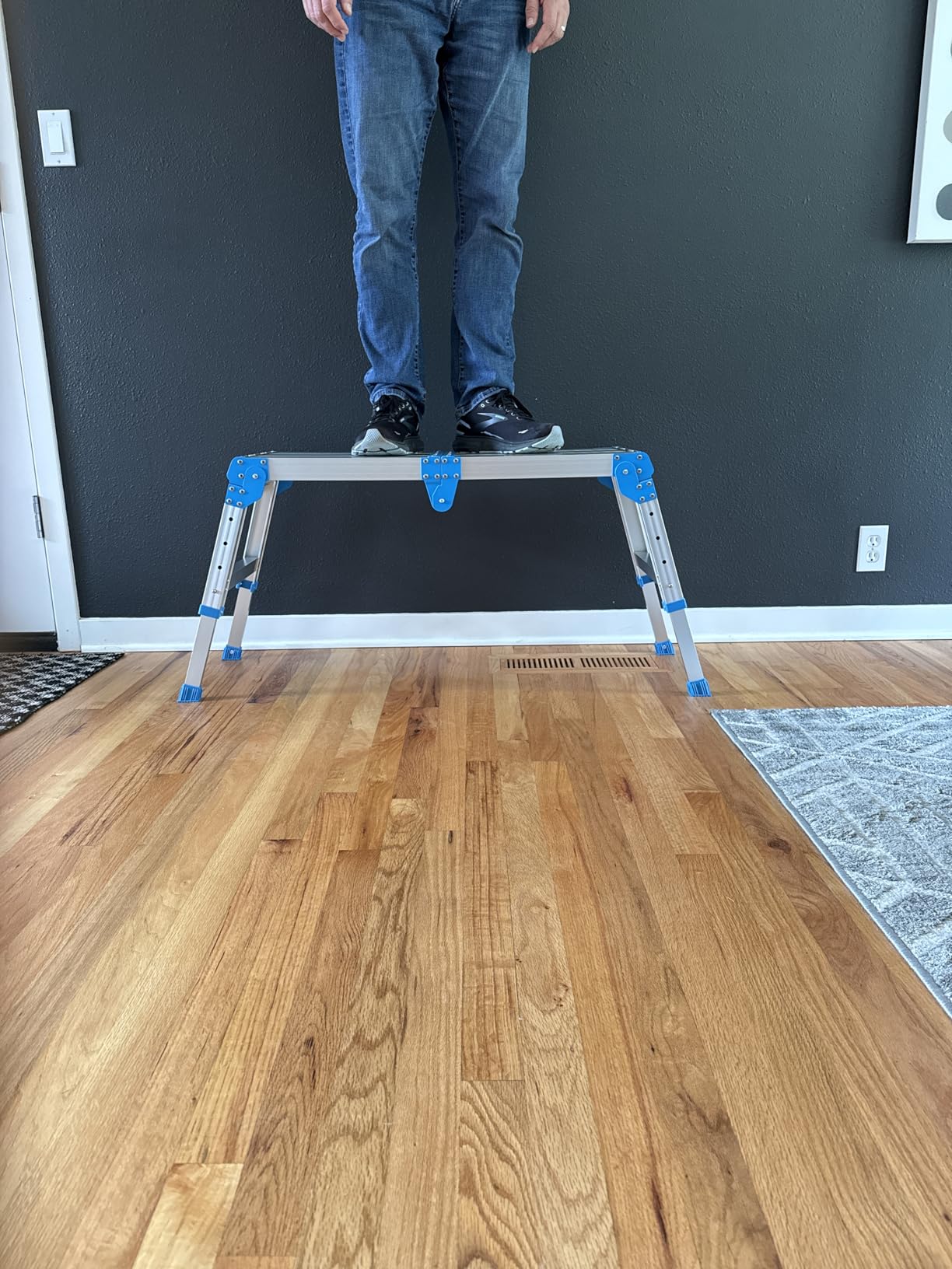 Loyoda Work Platform 500 lbs with One-Touch Automatic Fold, Larger, Blue customer photo 1
