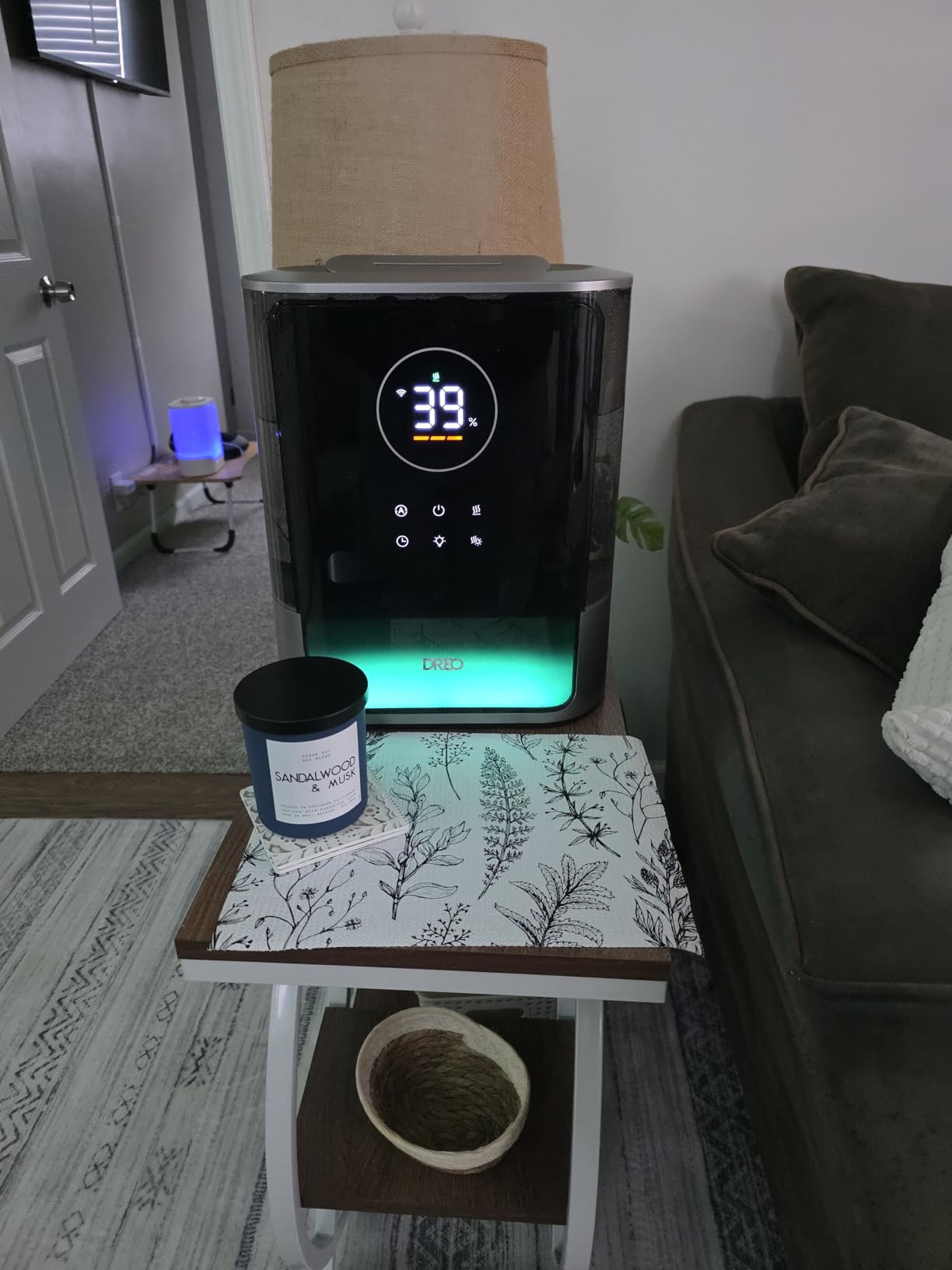 DREO 8L Smart Humidifier Large Room, 80H Runtime, Warm & Cool Mist, HM717S | Up to 600ft², Precise Humidity Control, 1500+RGB Light, 28dB, Humidifiers for Bedroom, Plants, Baby, Supports APP/Voice/Alexa customer photo 1