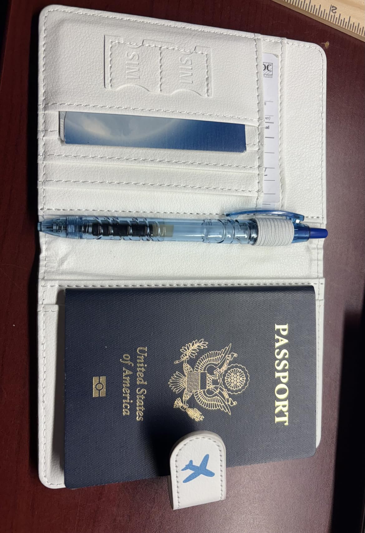 Passport Holder for Travel, RFID Blocking Wallet with Magnetic Closure customer photo 1