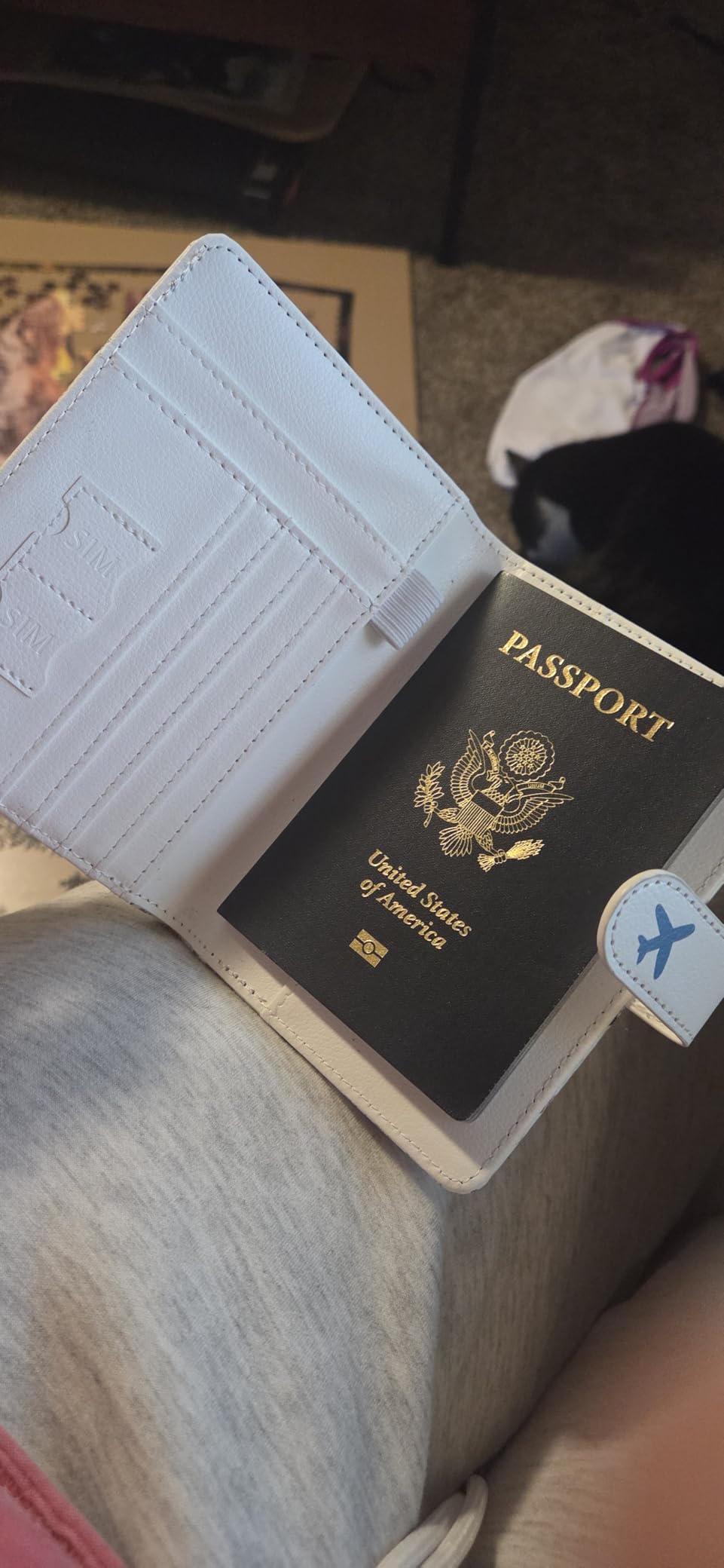 Passport Holder for Travel, RFID Blocking Wallet with Magnetic Closure customer photo 2