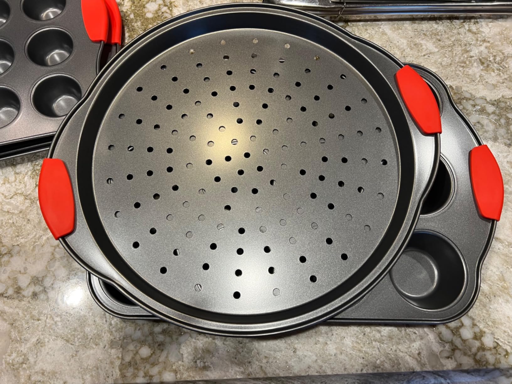 Country Kitchen Nonstick Stackable Bakeware Set - Durable, Easy Release Baking Set- 22 Pc. Includes Silicone Muffin Cups customer photo 2