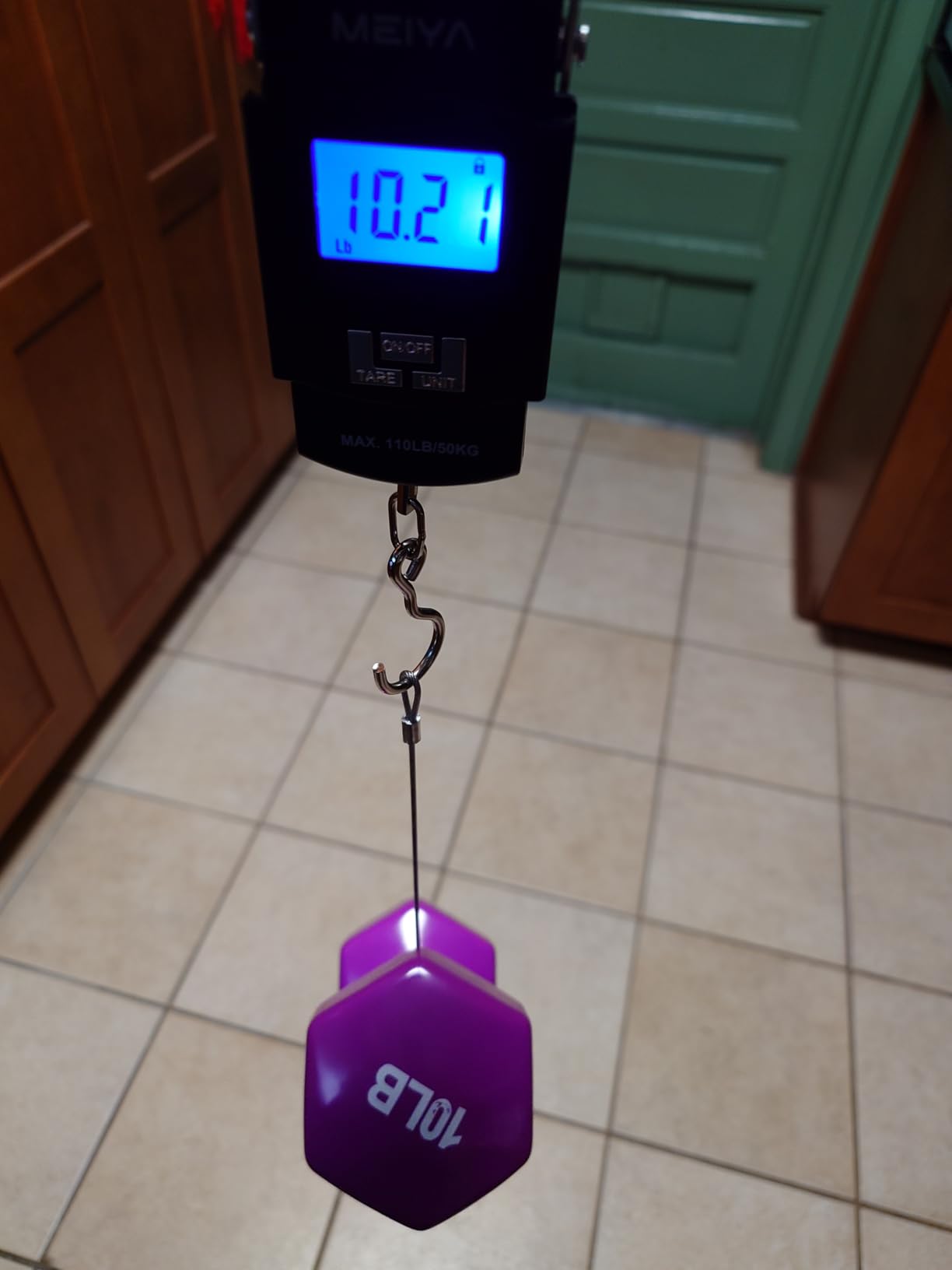 MEIYA Fish Scale 110lb/50kg Digital Fishing Scale with Backlit LCD, Portable Handle, Stainless Steel Hook & 2 AAA Batteries – Reliable Fishing Gear & Great Fishing Gifts for Men customer photo 1