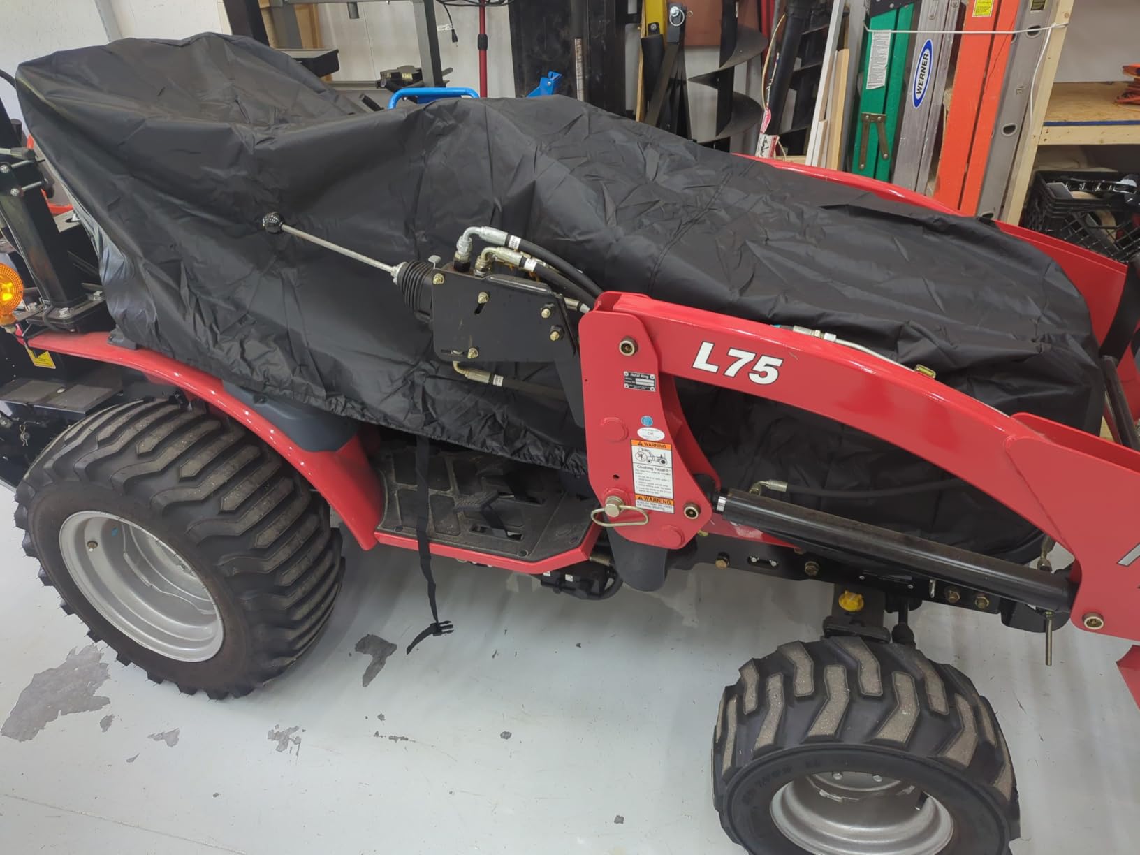 STARTWO Full Tractor Cover Waterproof Heavy Duty, Universal Fits Most Compact Utility Tractors, UV Protection, Dustproof, with Air Vents & Reflective Strips,149 L x 76 W x 86 H in customer photo 2