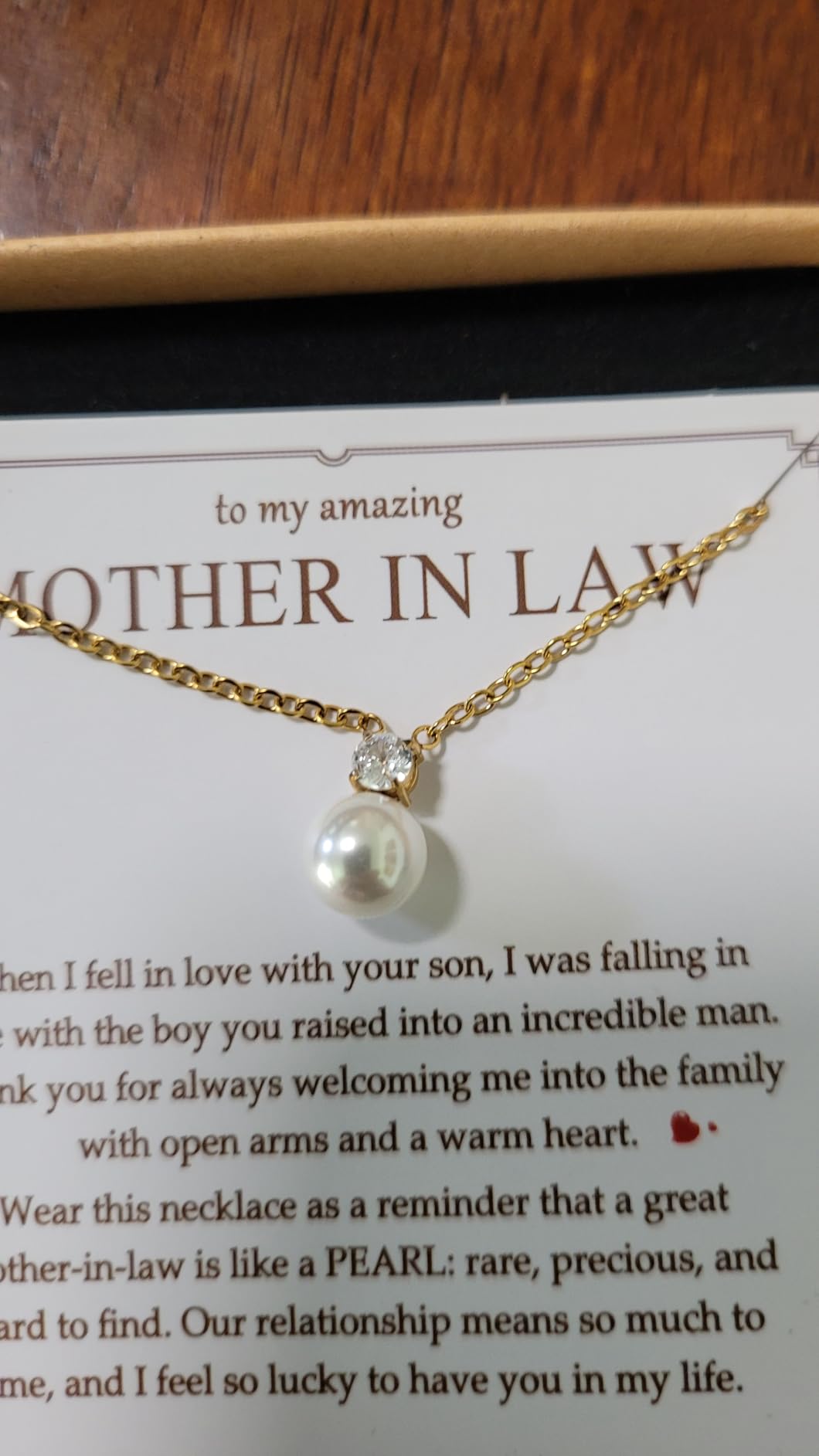 PEALICIOUS Single Pearl Necklace as Birthday Wedding Gift for Bonus Mom MIL customer photo 2