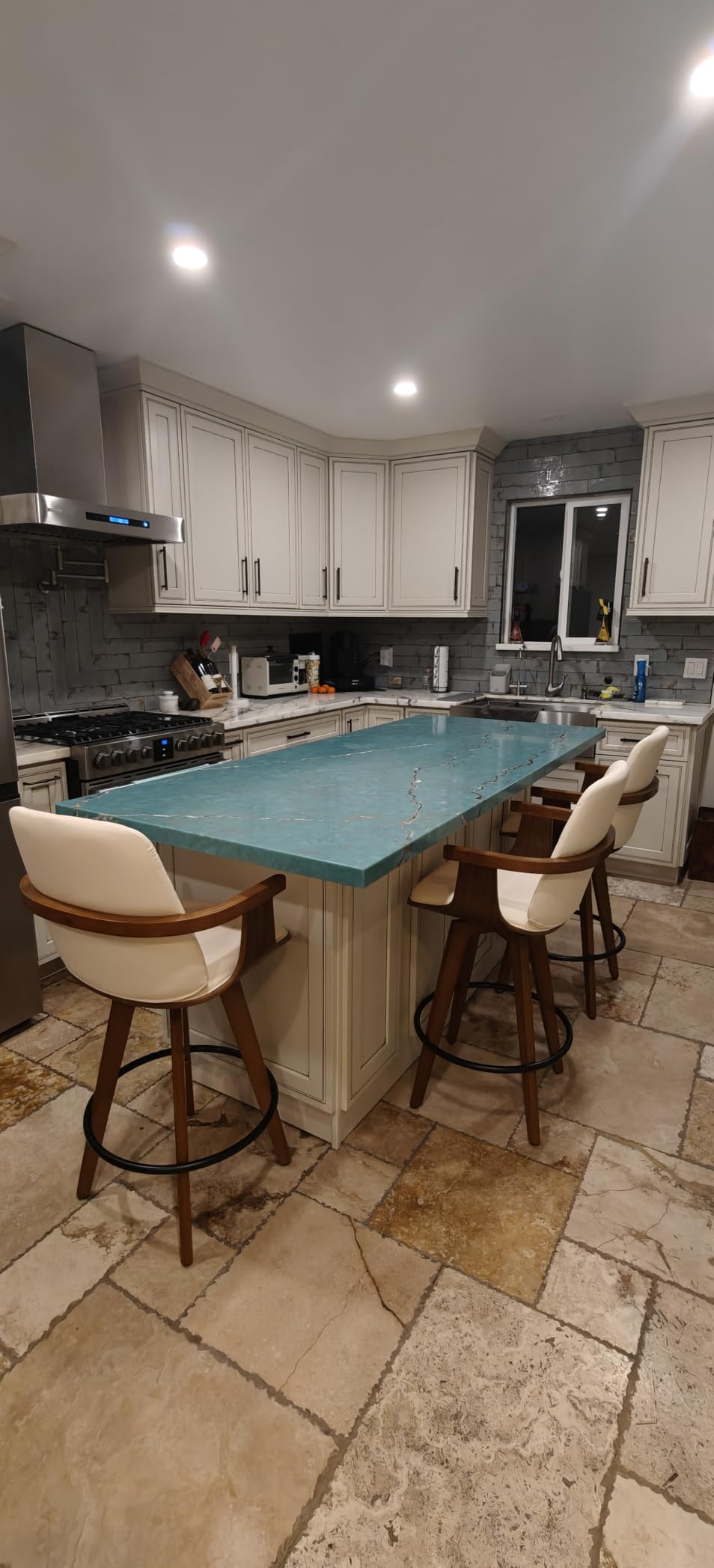 Mid Century Bar Stools, 30 inch Swivel Bar Stools with Curved Back and Arms customer photo 1