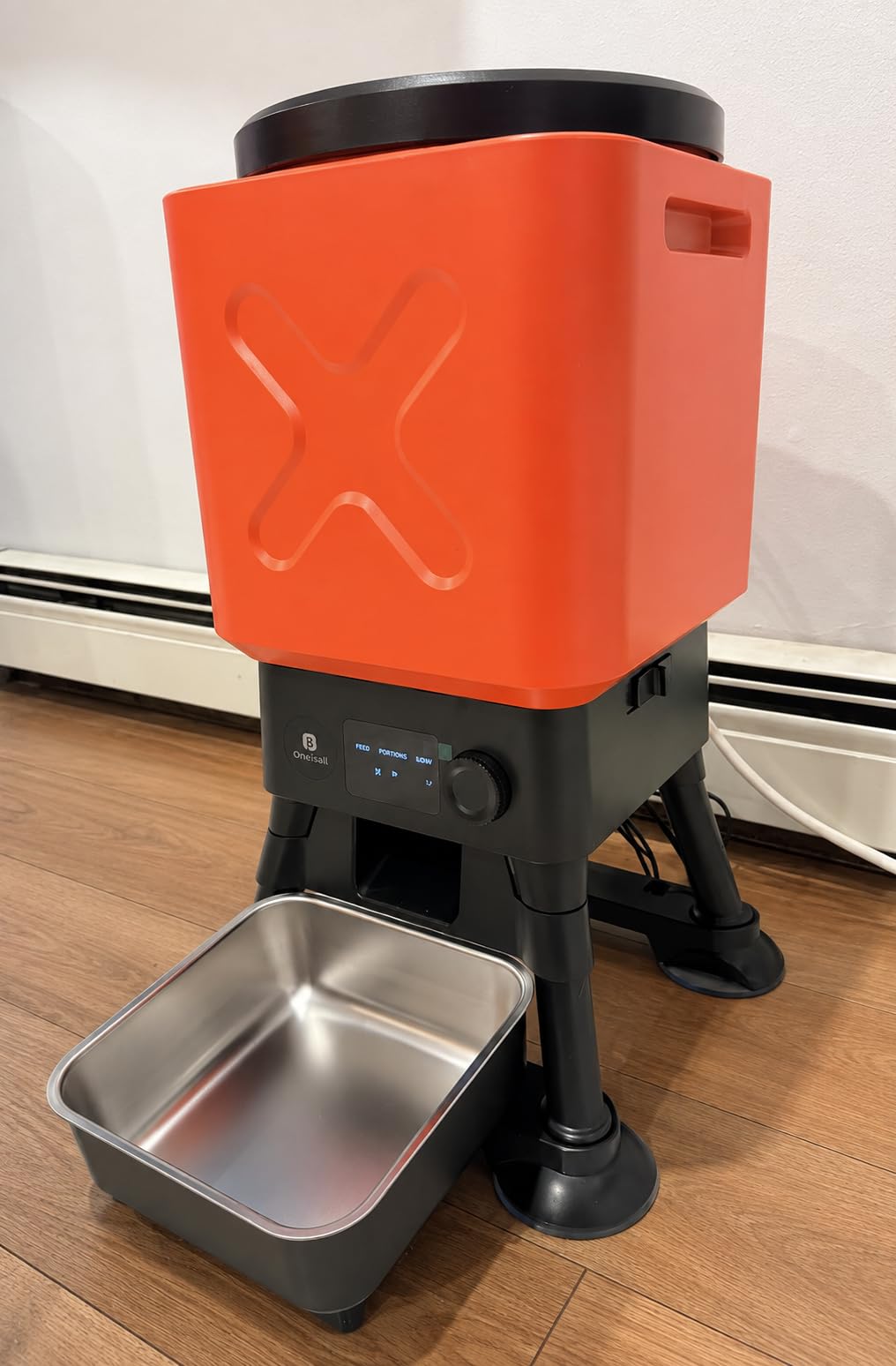 Automatic Dog Feeder for Large Dogs, 14L Capacity, Remote Feeding, Anti-Blockage System, Timed Auto Dog Food Dispenser, 2.4G WiFi App Control,Dual Power Supply,Stainless Steel Bowl customer photo 1