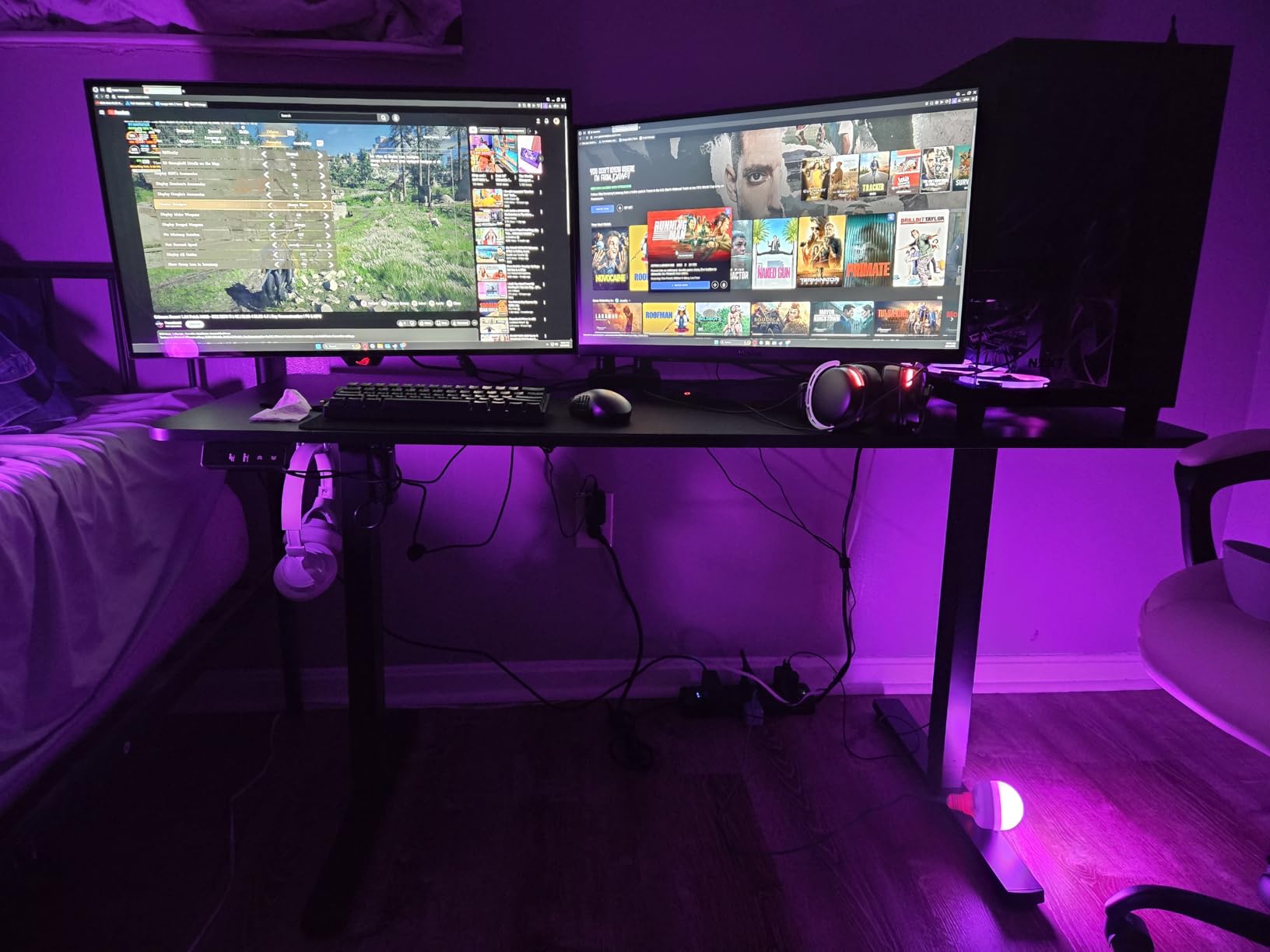 Small Electric Standing Desk, Gaming Desk, 31.5x24 Inch, Black customer photo 2