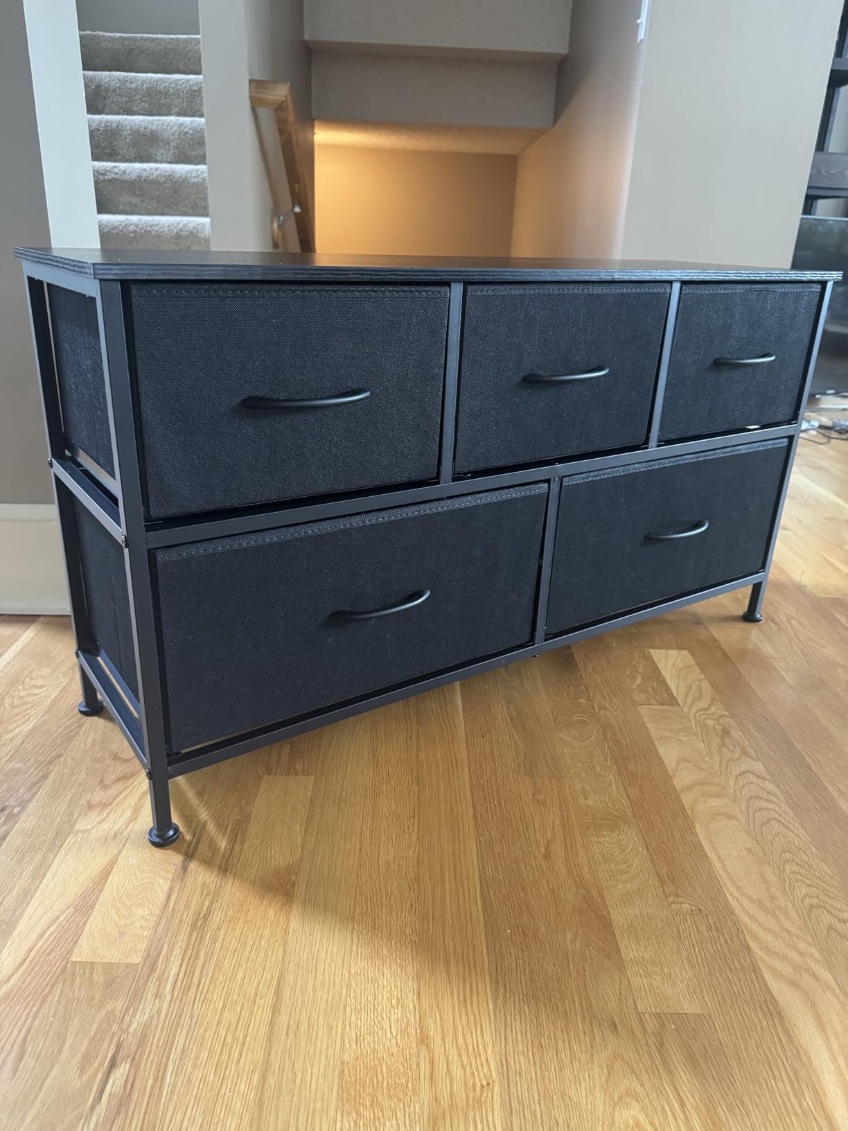 SONGMICS Dresser for Bedroom, Tall Dresser with 4 Fabric Drawers customer photo 1
