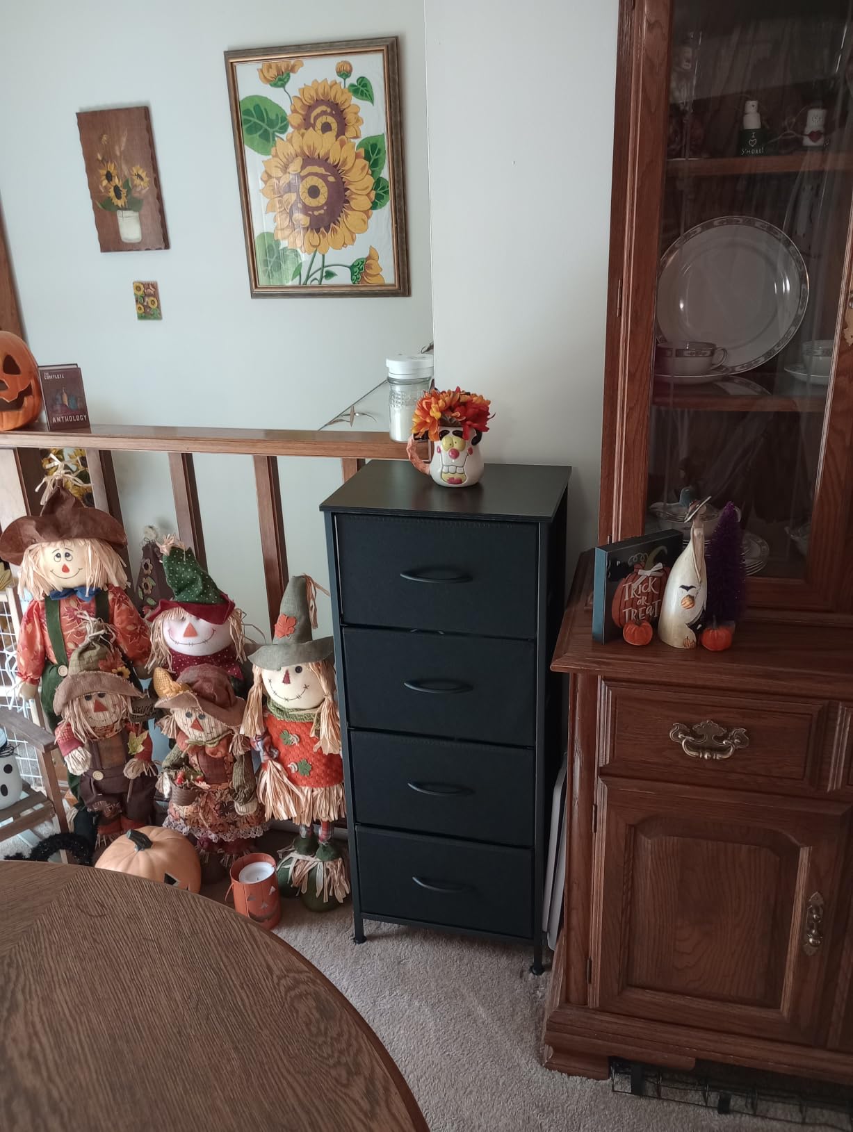 SONGMICS Dresser for Bedroom, Tall Dresser with 4 Fabric Drawers customer photo 2