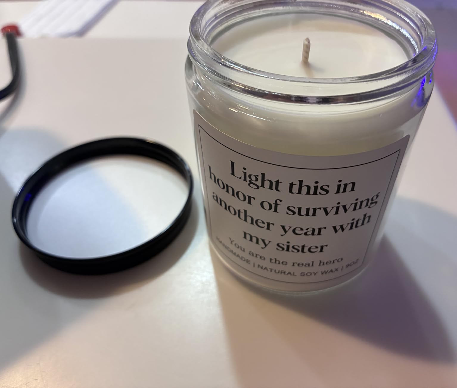 Bridal Shower Gifts for Bride, Bride to Be Engagement Gift for Couples Women, Funny Wedding Lavender Candles customer photo 2