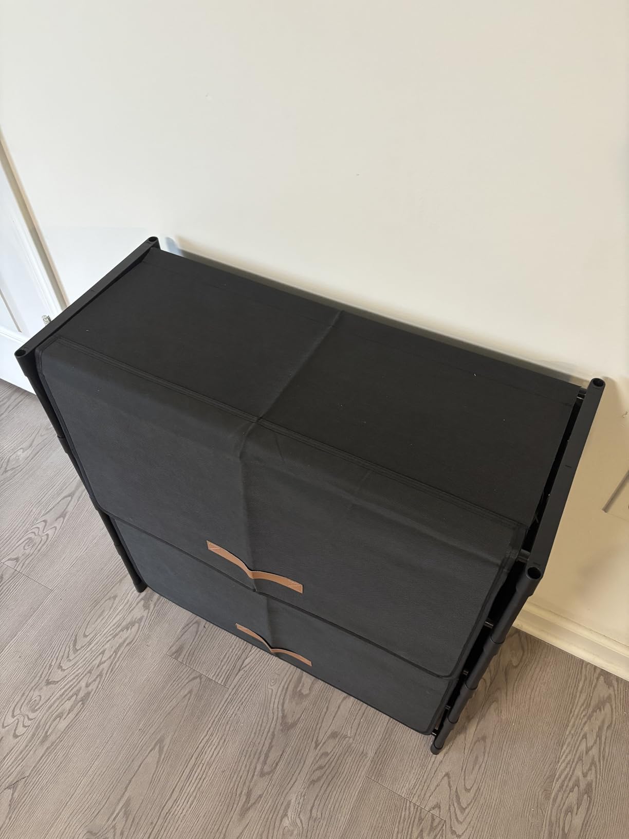 5 Tier Shoe Cabinet with Door, 20-Pair Storage, Black customer photo 1