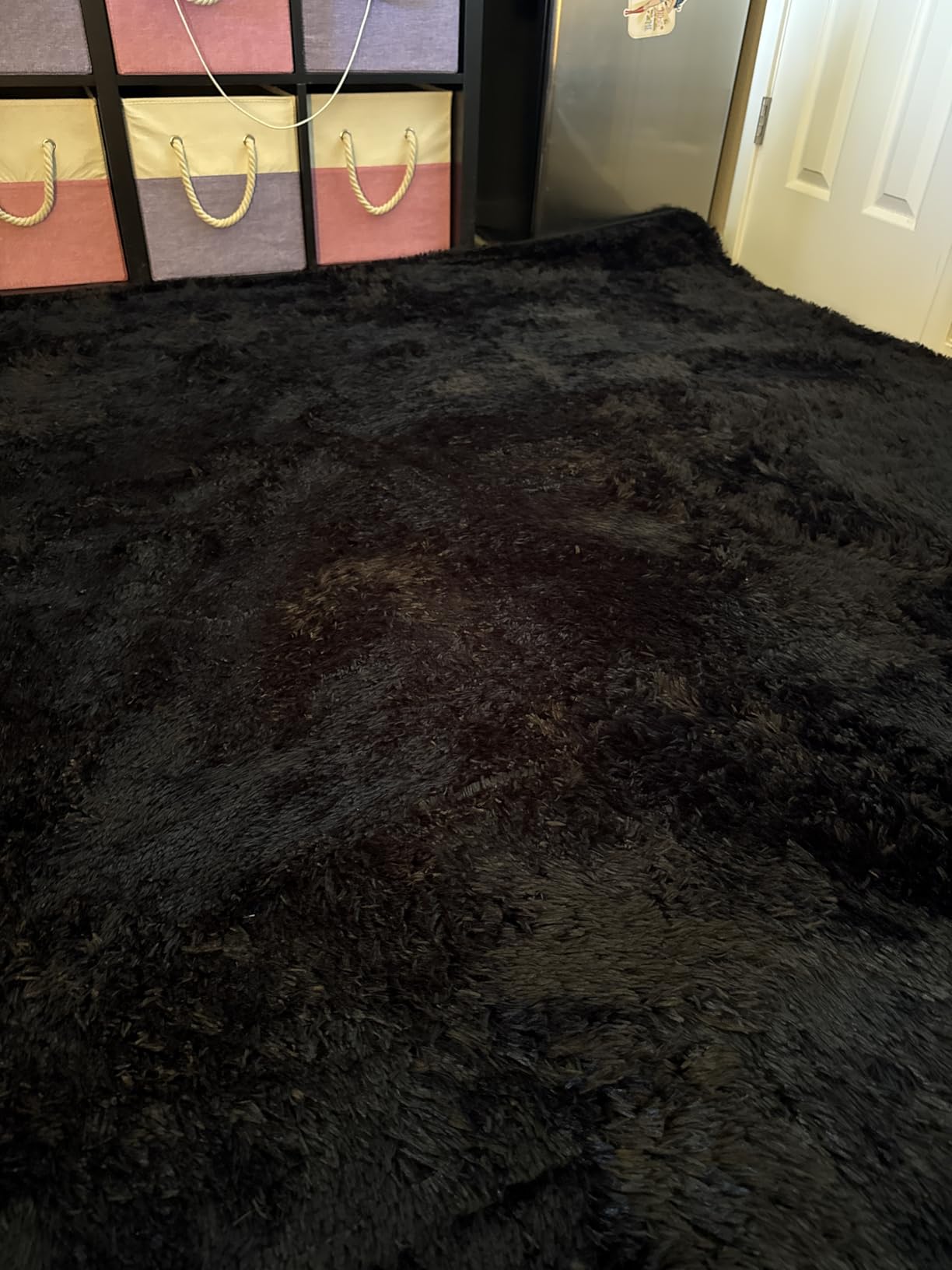 8x10 Area Rug for Living Room,Black Fluffy Shag Non-Slip Bedroom Rugs customer photo 1