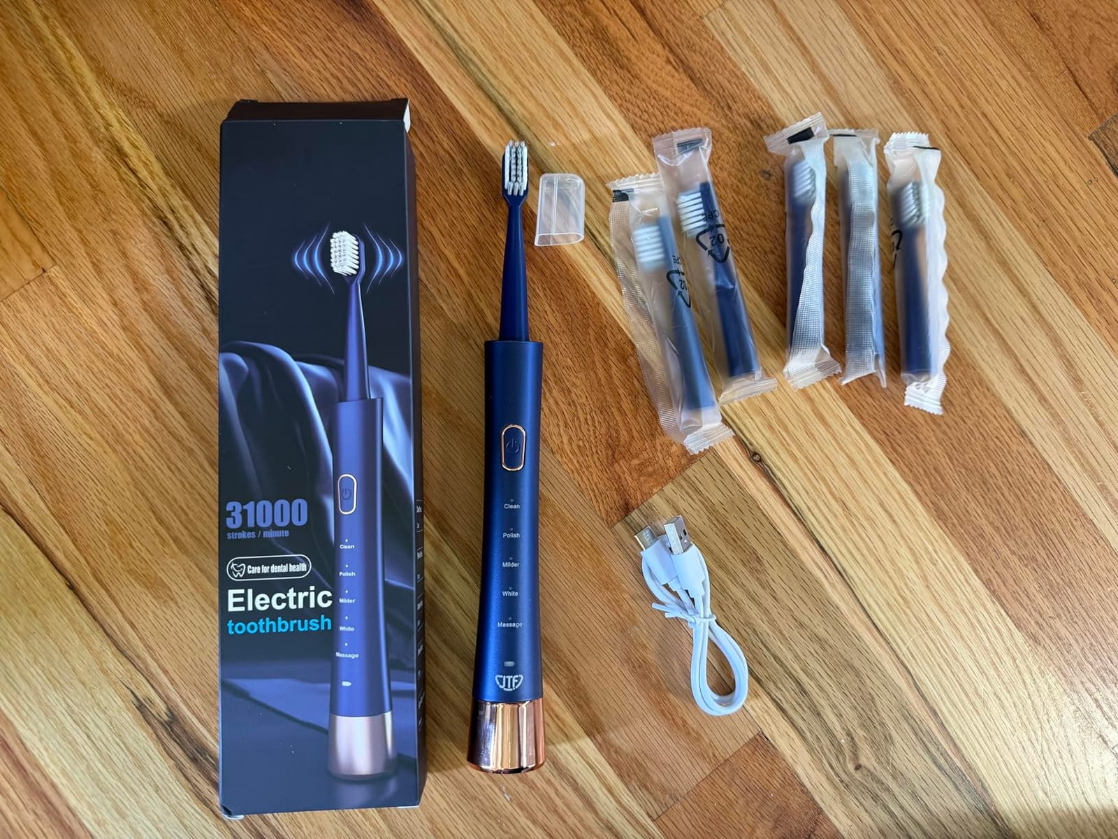 JTF Orthodontic Electric Toothbrush for Braces: 6 U-Shaped Soft Brush Heads, 5 Brushing Mode, 2Min Timer, IPX7 Waterproof, Deep Oral Clean, Rechargeable Sonic Toothbrushes for Tooth with Dental Device customer photo 2