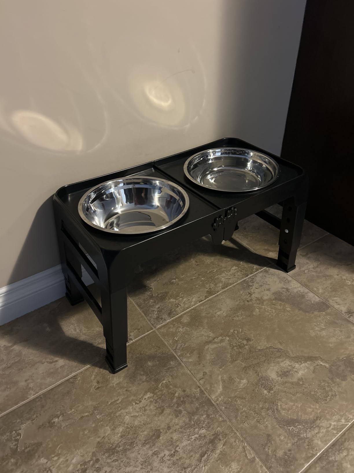 COMESOON Elevated Dog Bowls, 5 Adjustable Heights (3.9
