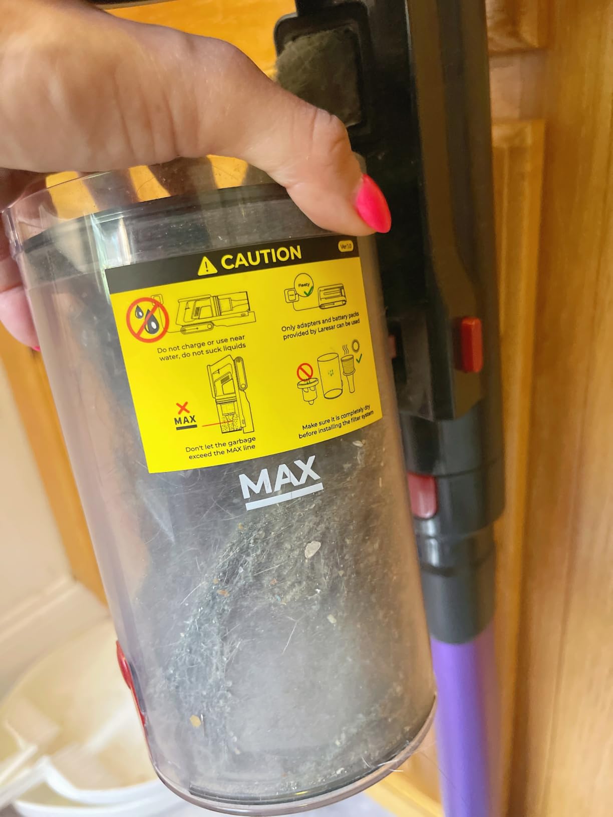 Cordless Vacuum Cleaner 55KPa 650W 70Mins Stick Vacuum Cleaners for Home | with Pet Brush, 3.3Ft Hose, Wall Mount Charging, Auto Mode, Touchscreen, Self-Standing Vacuum for Pet Hair/Carpet/Car customer photo 2