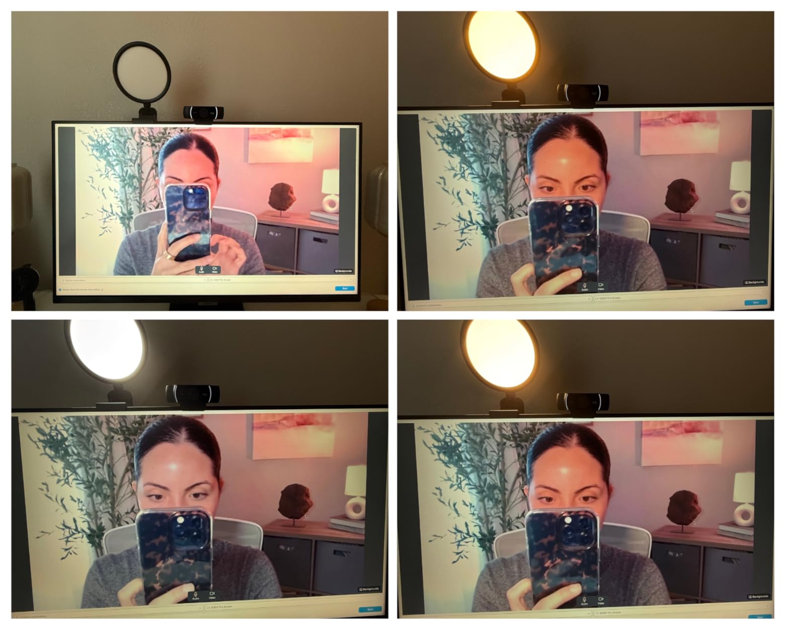 LitONES Ring Light for Computer, Eye-Care Lighting for Zoom Call, Streaming customer photo 1