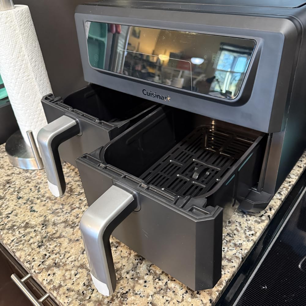 Cuisinart Dual Basket Air Fryer, Two Baskets Totals 11 QT, 4 Function Air Fryer to Air Fry, Roast, Bake & Keep Warm, Features Sync Finish & Settings, Toss Reminder, Automatic Warm Mode & Auto-Pause customer photo 1