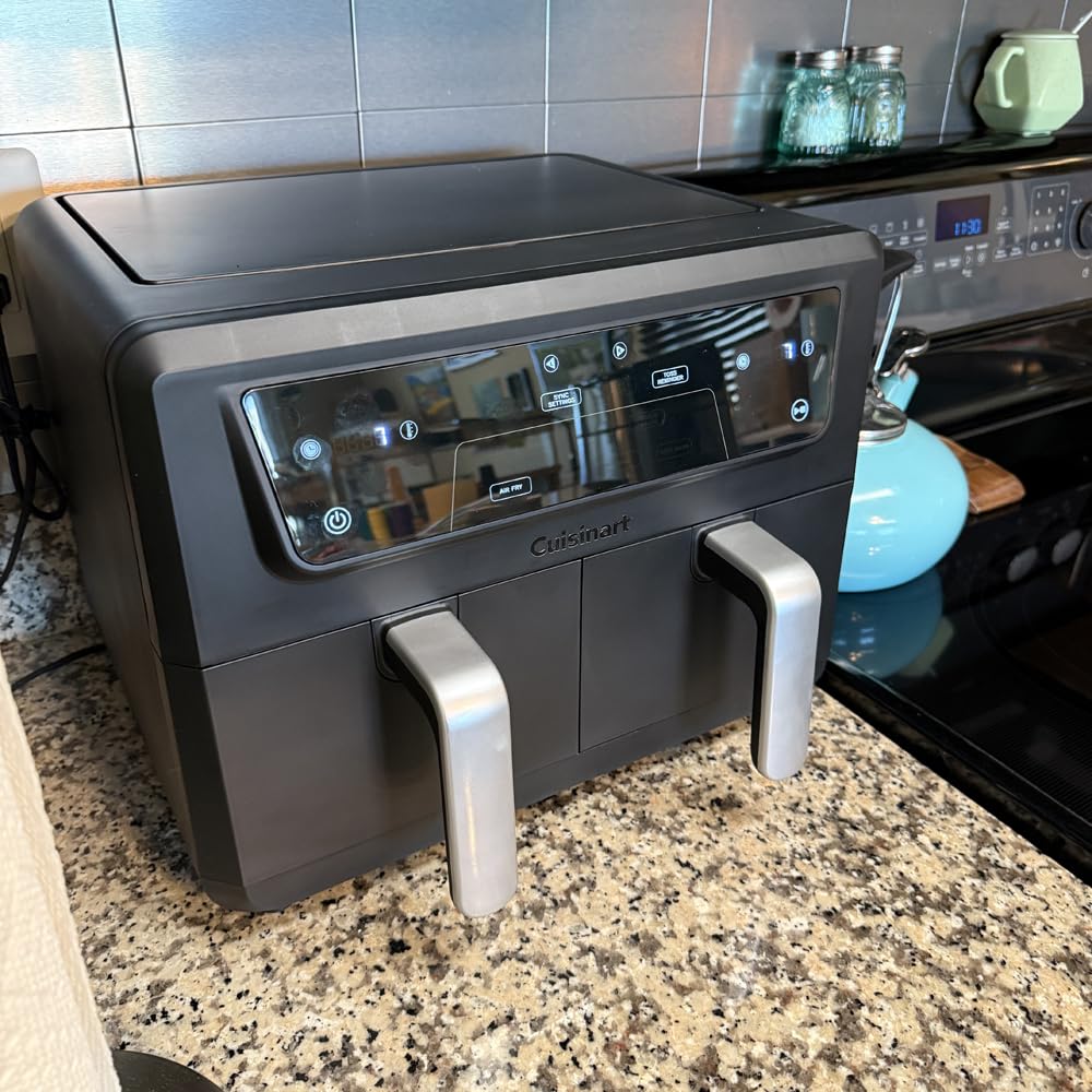 Cuisinart Dual Basket Air Fryer, Two Baskets Totals 11 QT, 4 Function Air Fryer to Air Fry, Roast, Bake & Keep Warm, Features Sync Finish & Settings, Toss Reminder, Automatic Warm Mode & Auto-Pause customer photo 2