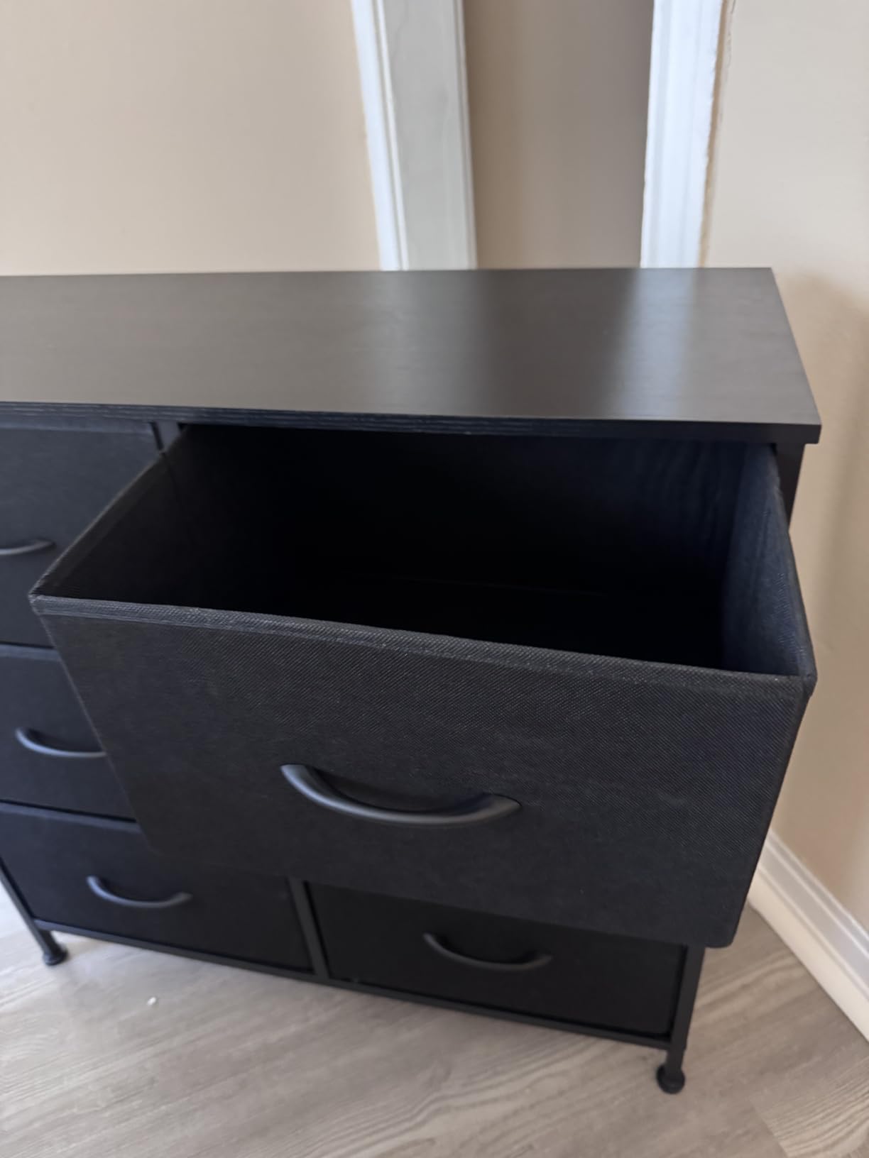 SONGMICS Dresser for Bedroom, Tall Dresser with 4 Fabric Drawers customer photo 2