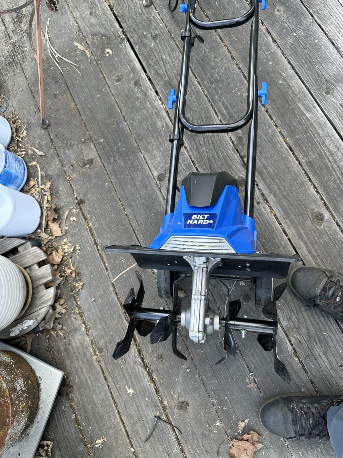 BILT HARD 4 Cu.Ft. Electric Cement Mixer, Poly Drum Concrete Mixer Heavy Duty, Portable Power Cement Mixing Tools for Stucco, Mortar, Fodder customer photo 1