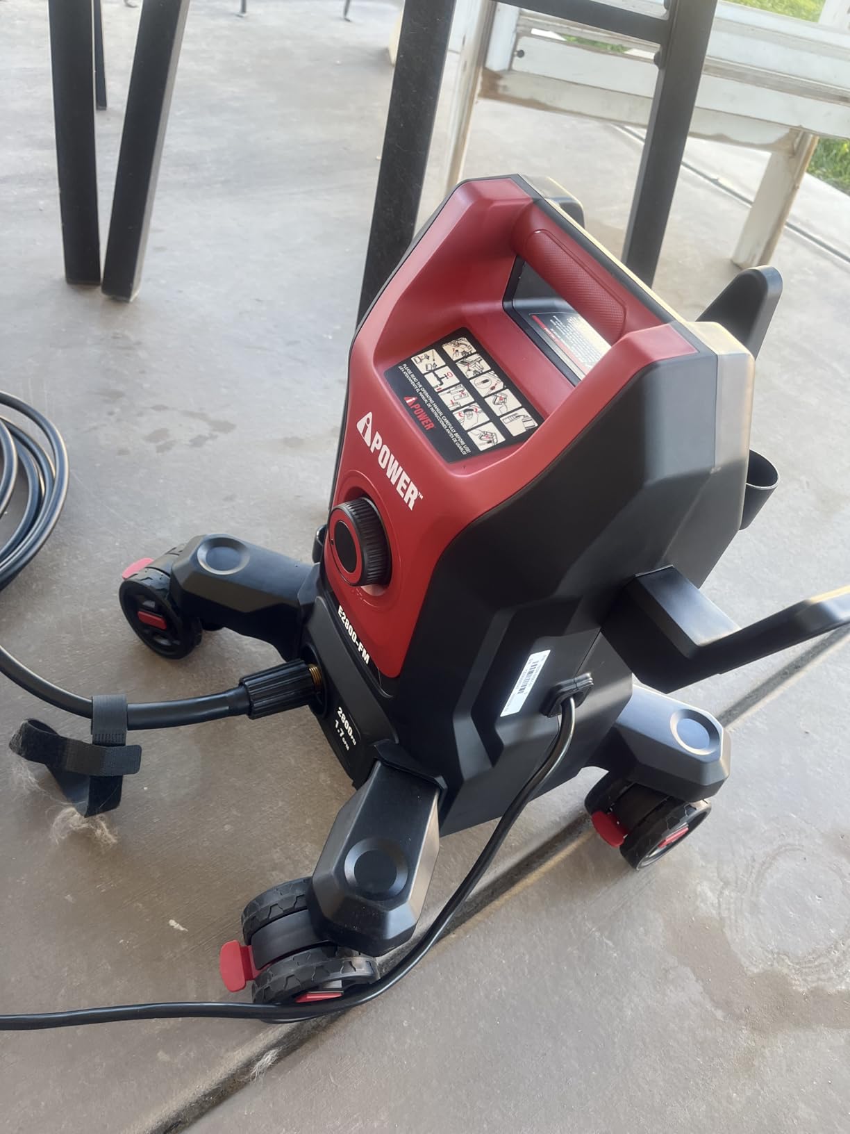 A-iPower Electric Pressure Washer 2800 Max PSI 1.7 Max GPM Follow Me customer photo 2
