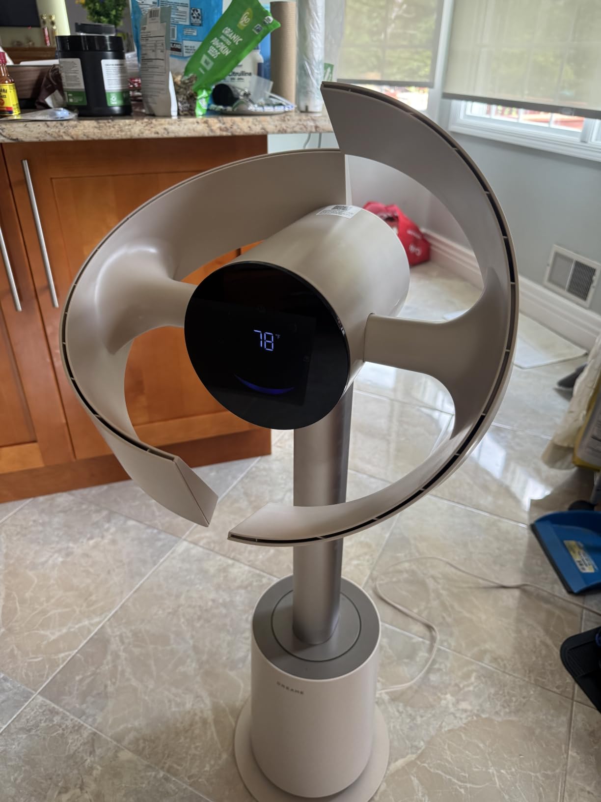 dreame Bladeless Tower Fan for Bedroom, Smart Standing Fan with 270° Spatial Airflow for Whole-Room Circulation, 59ft/s High Velocity, 10 Speeds 3 Modes, Temperature-Adaptive Airflow, MF10-Silver customer photo 1