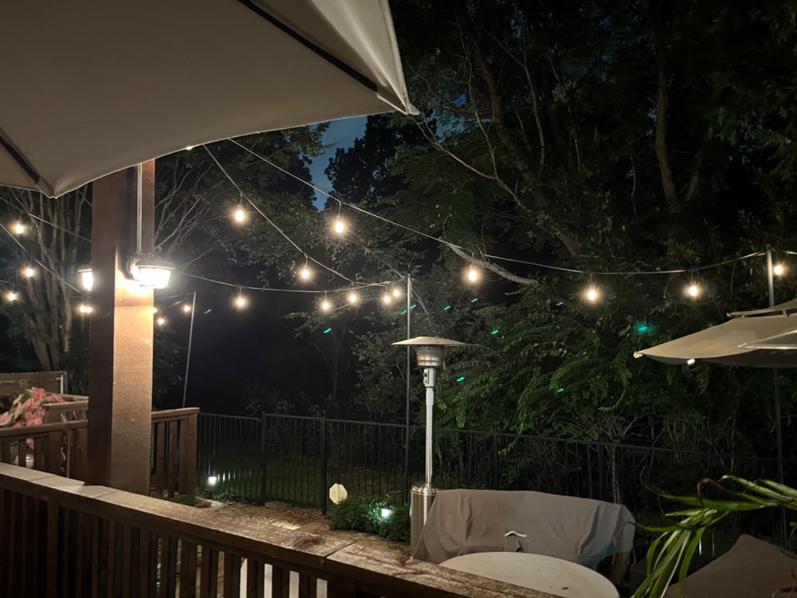 SUNTHIN 50FT Outdoor String Lights with 16 1W LED Bulbs customer photo 2