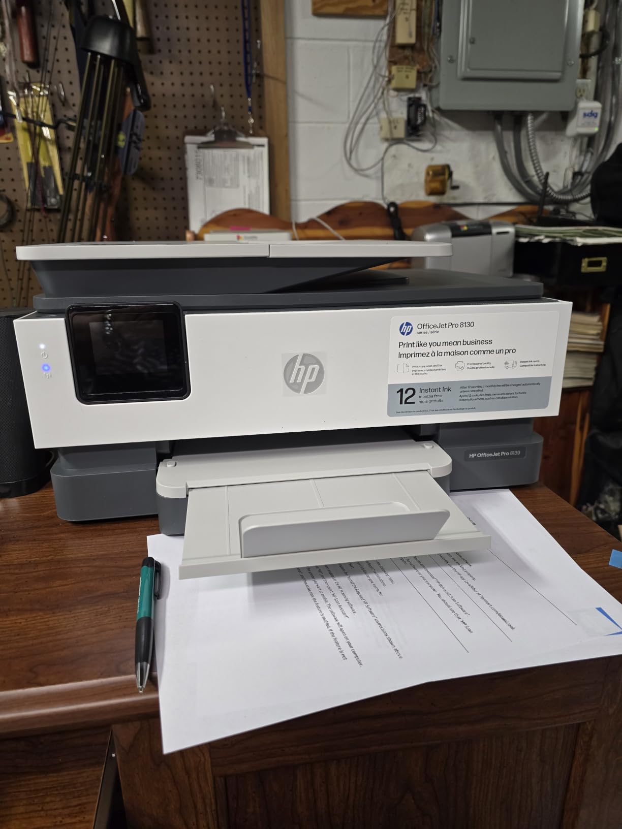 HP OfficeJet Pro 8139 Wireless All-in-One Color Inkjet Printer, Print, Scan, Copy, Fax, ADF, Duplex Printing Best-for-Home-Office, 1 Year Trial of Instant Ink Included, AI-Capable (C2VK3A) customer photo 1