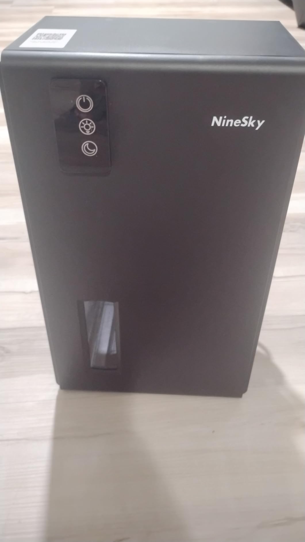 NineSky Dehumidifiers for Home, 1000 Sq.Ft Dehumidifier with 95oz Water Tank, Quiet Dehumidifier for Basement Bathroom Bedroom with 7-Color Ambient Light & Auto Shut Off, (Grey) customer photo 1