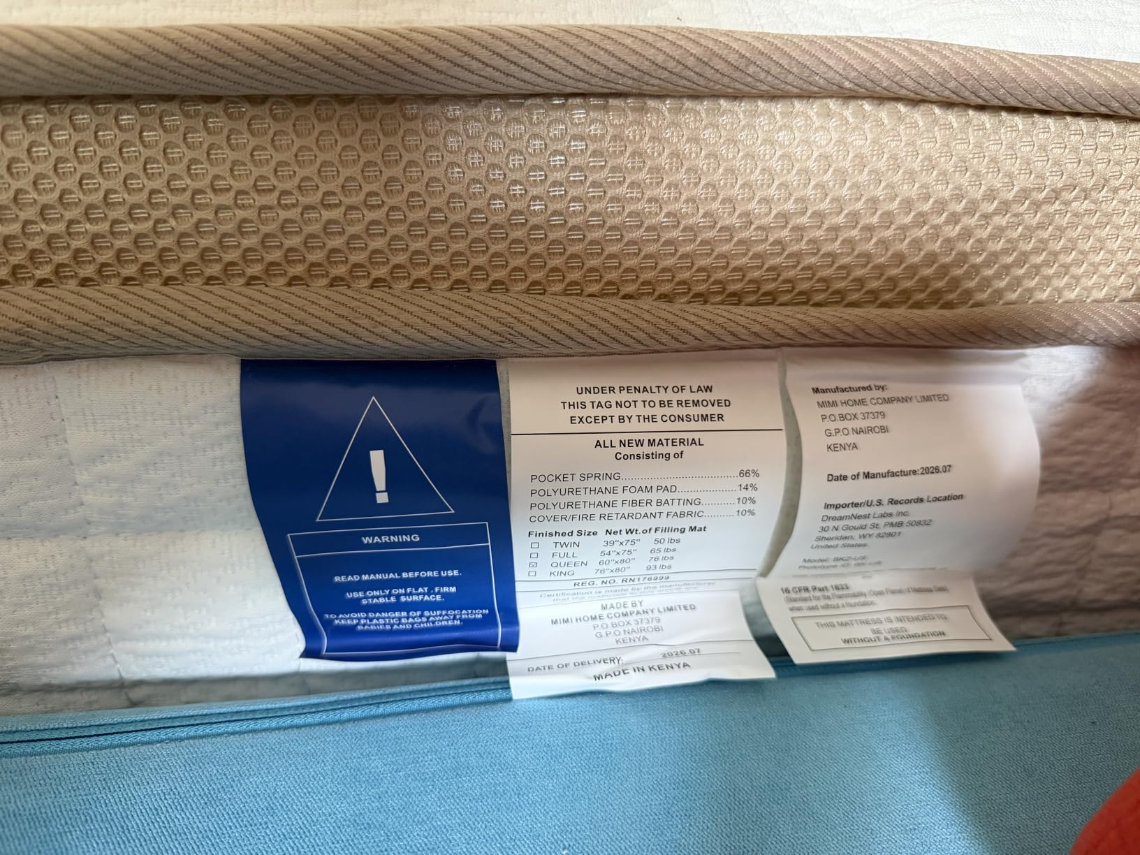 MOOA Queen Mattress, 12 Inch Cooling Hybrid Mattress in a Box, Medium Firm customer photo 2