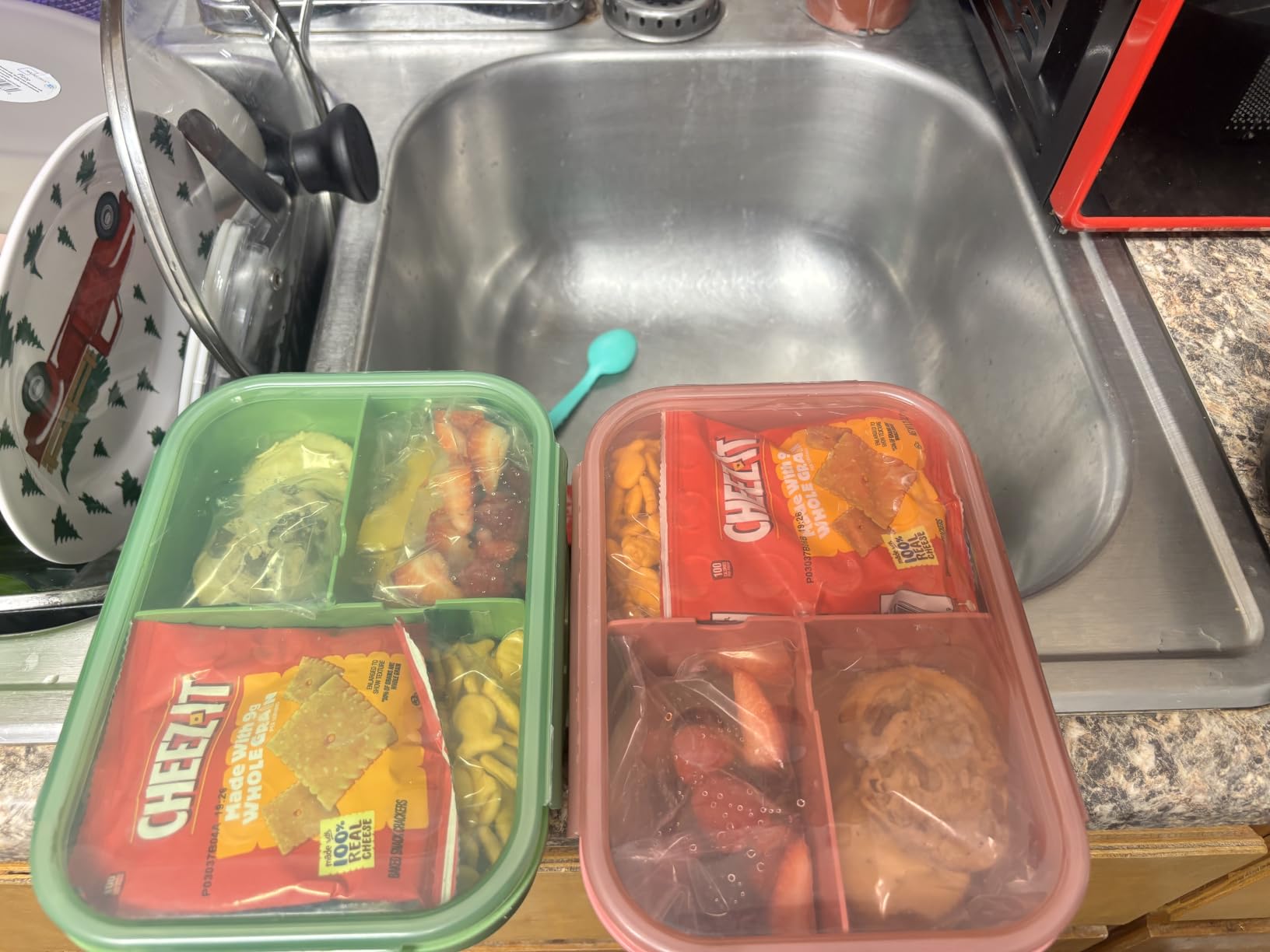 Itopor Bento Lunch Box for Adults, 46 oz, 3 Compartments, Gray customer photo 2
