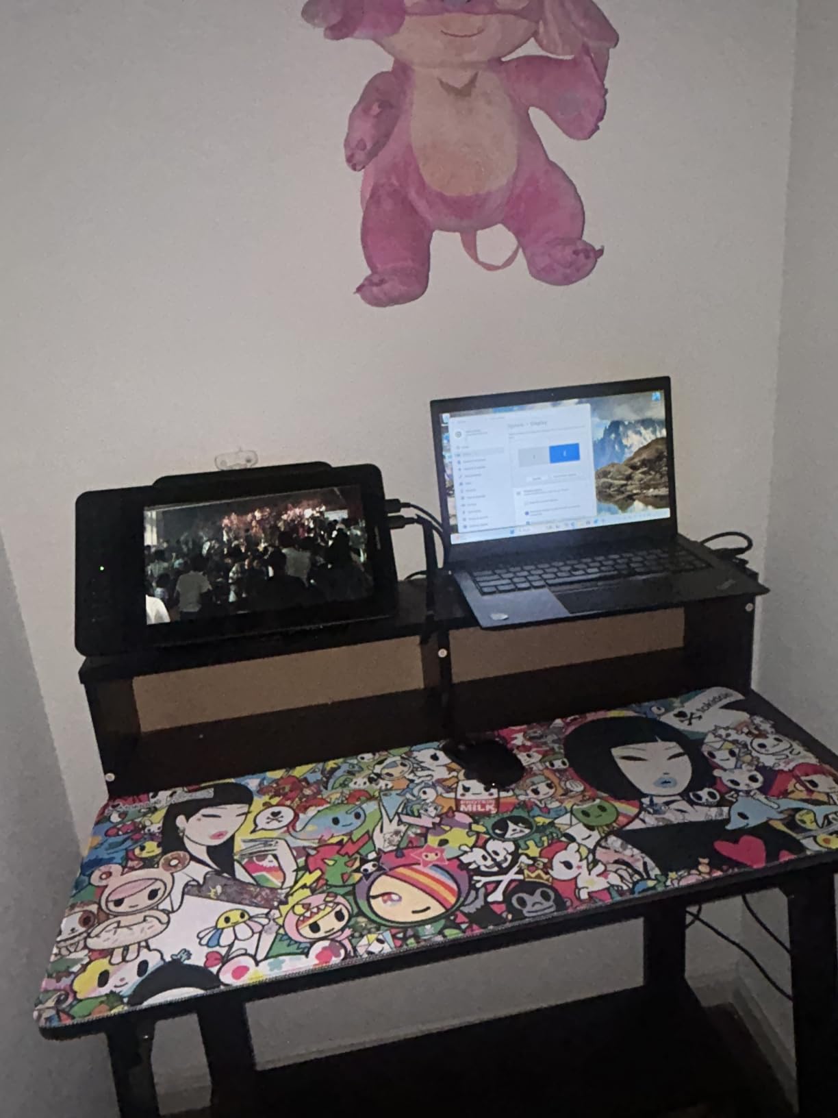 Furinno Jaya Desk, 39.2 Wide Computer Desk with Drawer, Darkwood customer photo 1