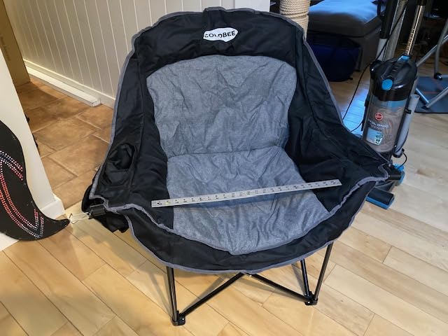 Coldbee Oversized Camping Chairs, Heavy Duty Padded, Thick Headrest, Black customer photo 2