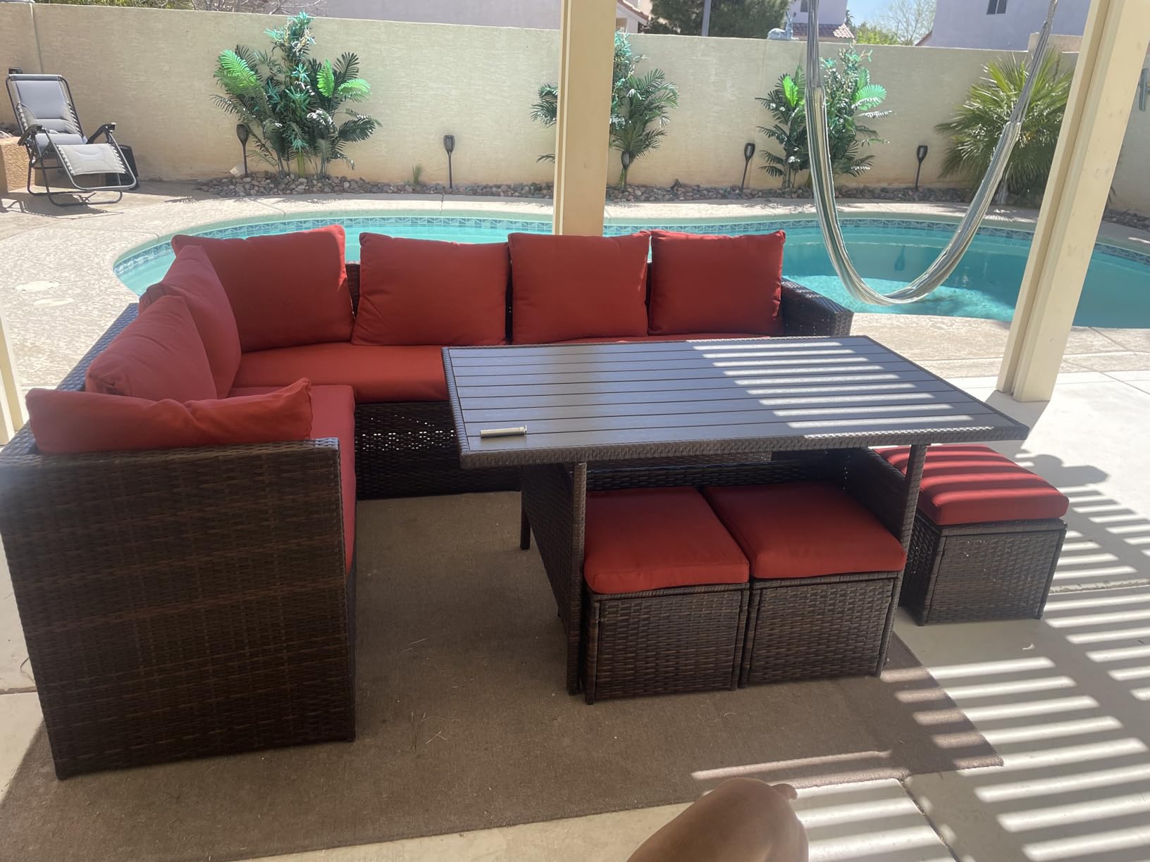 Wisteria Lane 7 Piece Patio Furniture Set, Patio Sectional for All Weather customer photo 2