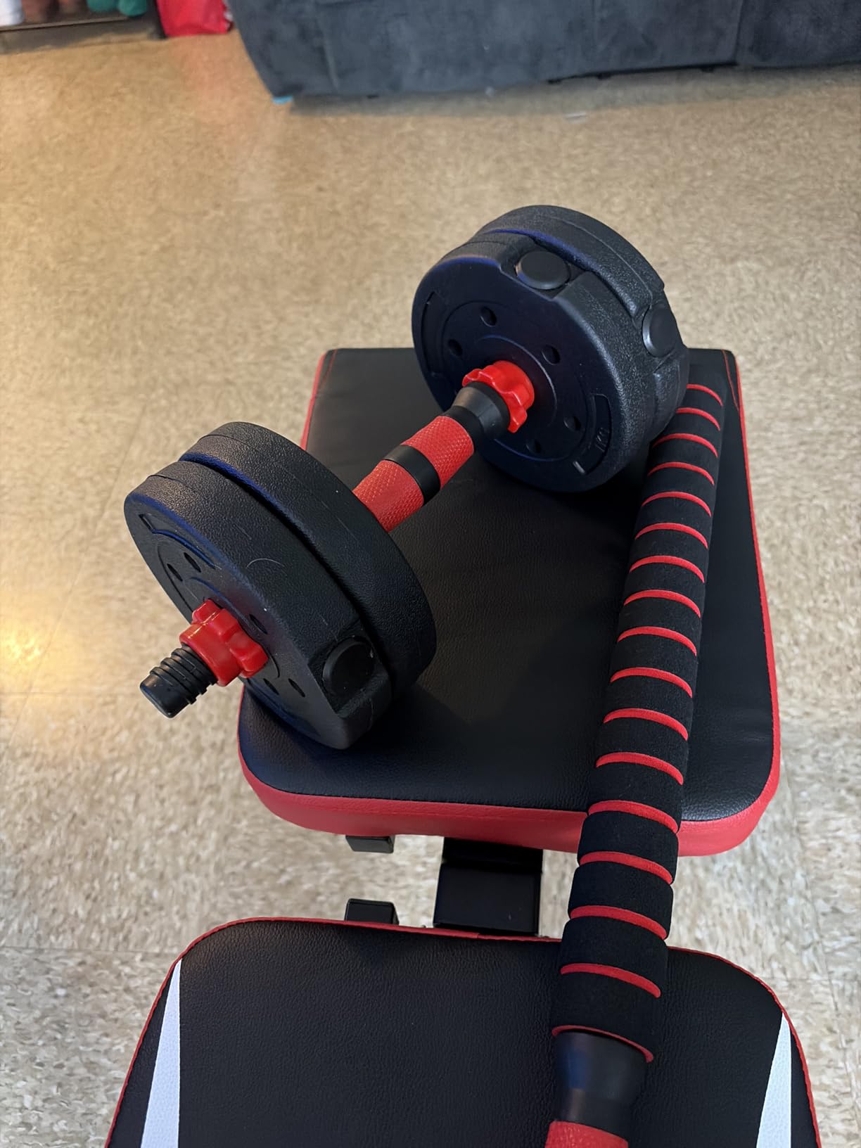 OLIXIS Adjustable Dumbbell Set, 20/40/60LBS, 5-in-1 Weight Set customer photo 2