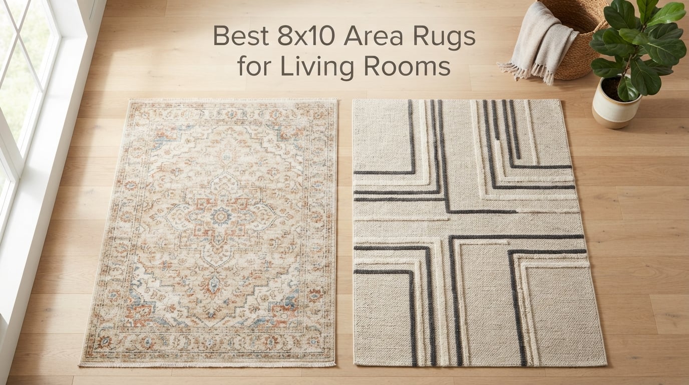 Best 8x10 Area Rugs for Living Rooms